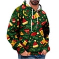 thumbnail image 2 of Styesk Sweatshirts pour Hommes Imprimé Mode Décontracté avec Poche à Cordon Manches Longues à Capuche, 2 of 5