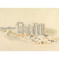 thumbnail image 3 of Thomas Hartley Cromek 24x19 Black Modern Framed Museum Art Print Titled - The Temple of Apollo at Bassae (1843), 3 of 5