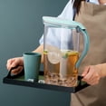 thumbnail image 3 of ReaNea Plastic Water Pitcher with Lid 71 oz, Great for Juice, Milk, Beverage Cold Tea, Iced Tea (Blue), 3 of 9