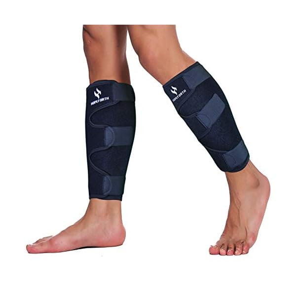 wonima44 Calf Support Brace 2 Pack Adjustable Shin Splint Compression Calf Wrap