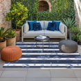 thumbnail image 2 of Nautical Striped Outdoor Rug for Patio/Deck/Porch, Non-Slip Large Area Rug 3 x 5 Ft, Summer Coastal Ocean Navy Blue White Indoor Outdoor Rugs Washable Area Rugs, Reversible Camping Rug Carpet Runner, 2 of 8