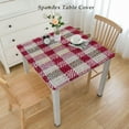 thumbnail image 2 of BANET Square/RectangleTablecloth Cotton Linen Plaid Tablecloth Table Cover Kitchen Dinning Tabletop Decoration White, 2 of 7