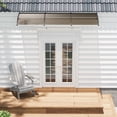 thumbnail image 3 of UV & Sun Protection Outdoor Awning Canopy,Clear Cover with Sturdy Plastic Steel Brackets,Easy Install, for Patio or Entrance Shelter, Brown, 3 of 7