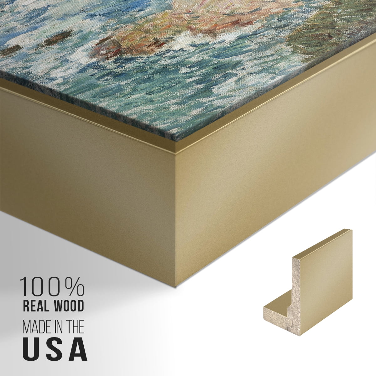Vintage Landscape-CXXXIX By Wexford Home Framed in Gold Wood Gallery Wrapped Canvas 17 in. x 25 in.