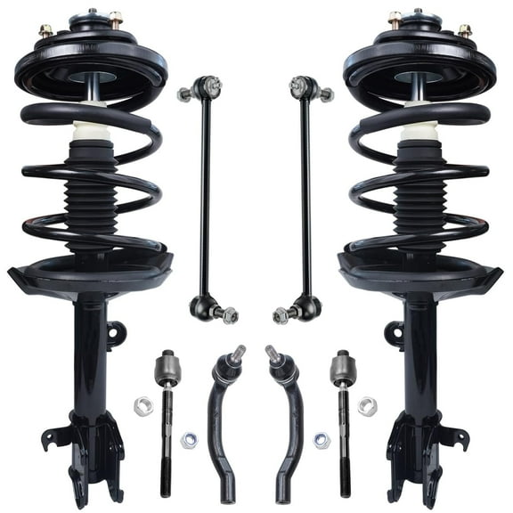 Detroit Axle - 8pc Front Struts Kit for Acura 2003 2004 2005 MDX, Struts & Coil Spring Sway Bars Tie Rods Replacement Struts Shocks Assembly