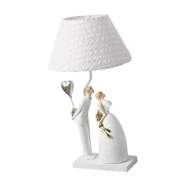Amantes de la resina Pareja Adorno Lámpara de noche Luz de noche USB Durable y Con Globo Yuyangstore none