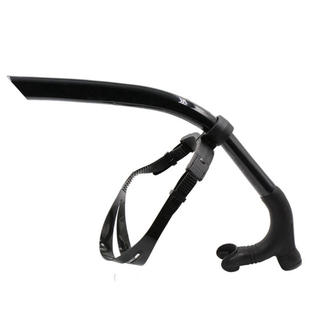 Tubo de RespiracióN Frontal de NatacióN de Silicona Entrenamiento de Buceo Adultos Snorkel Tubo de Buceo NatacióN Equipo de Buceo, Negro