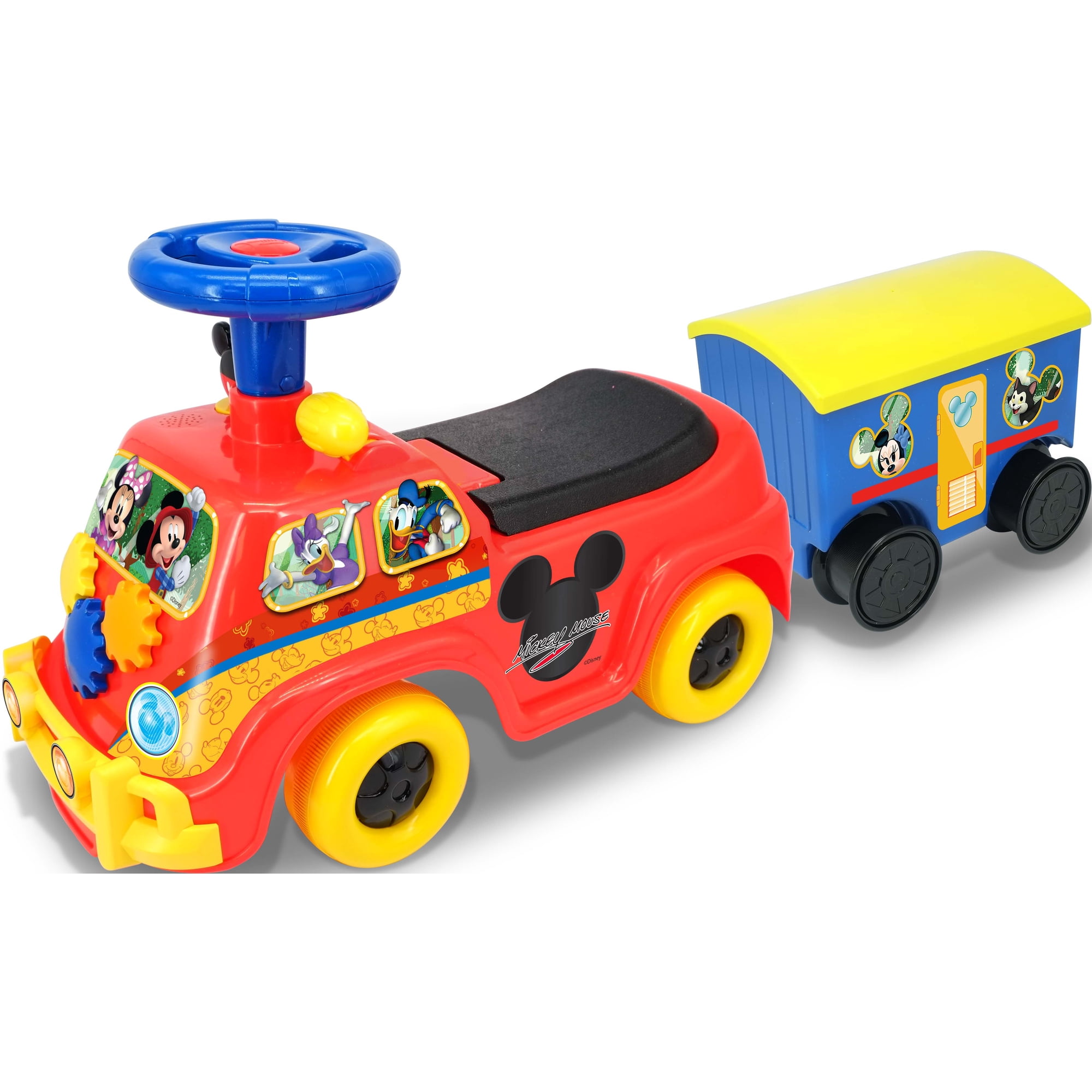 Disney Mickey Lights & Sounds Ride On With Trailer for Kids