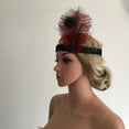 thumbnail image 4 of Diadema de , banda de lentejues, cristal de los años 20, gran elástico de , de estilo Charleston Zulema Diadema Flapper mujer, 4 of 8