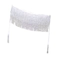 thumbnail image 2 of Traje de Borla de lentejuelas Sunnimix con Cinturón de falda de danza del vientre para Fiesta de Rendimiento Rave 3 Capas Blanco, 2 of 8
