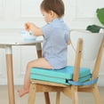 thumbnail image 3 of Huanglei Dining Chair Booster Cushion Faux Leather Seat Portable And Non Slip Design For Dining Tables Easy To Clean Suitable For Ages And Up Blue Booster Seat For Kitchen Chair Portable, 3 of 3