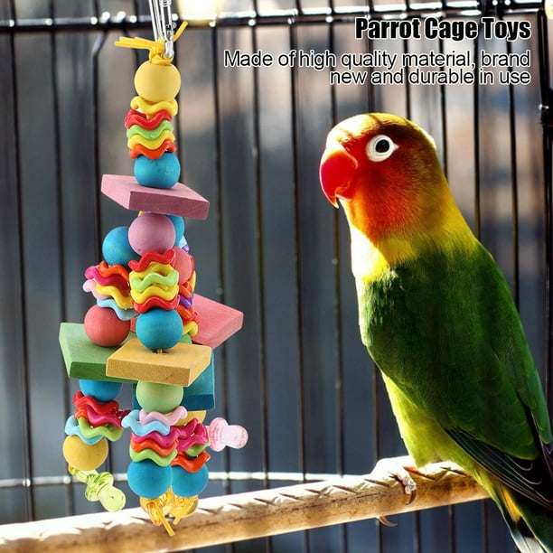 Juguete de columpio para loros, 6 piezas de juguete de columpio para pájaros de madera para loros y pájaros, juguete de puente para pájaros de primera línea