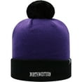 thumbnail image 2 of Men's Top of the World Purple/Black Northwestern Wildcats Core 2-Tone Cuffed Knit Hat with Pom, 2 of 2