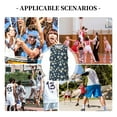 thumbnail image 6 of Naloa Daisy Floral B Basketball Jersey Reversible Men's Mesh Athletic Sports Shirts Training Practice S-4XLXX-Large, 6 of 6