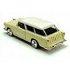 1955 Chevrolet Bel Air Nomad Yellow with White Top 1/24 Diecast Model Car by Motormax