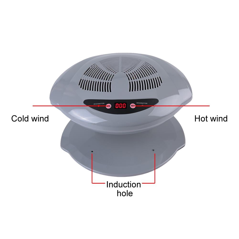 Tebru Hot & Cold Air Nail Dryer Warm-Cool Nail Polis Drying Fan Manicure Tool, Manicure Fan, Nail Fan