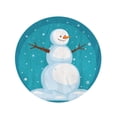 thumbnail image 2 of SIDONKU 60 inch Round Beach Towel Blanket Cartoon Snowman on Sky Under The Snow Bigfoot Stands Travel Circle Circular Towels Mat Tapestry Beach Throw, 2 of 2