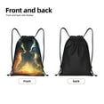 thumbnail image 2 of Yiaed Firefly Forest Fox Print Drawstring Bags Drawstring Backpack Bulk String Back Pack Gym Sport Bag-Small, 2 of 5