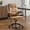 Brown-Bronzing Cloth Fabric, variant on Zimtown Modern Swivel Office Chair with Wheels, Adjustable Ergonomic High Back Desk Chair with Flip-up Armrest, Cat Scratch Resistant Fabric, Black