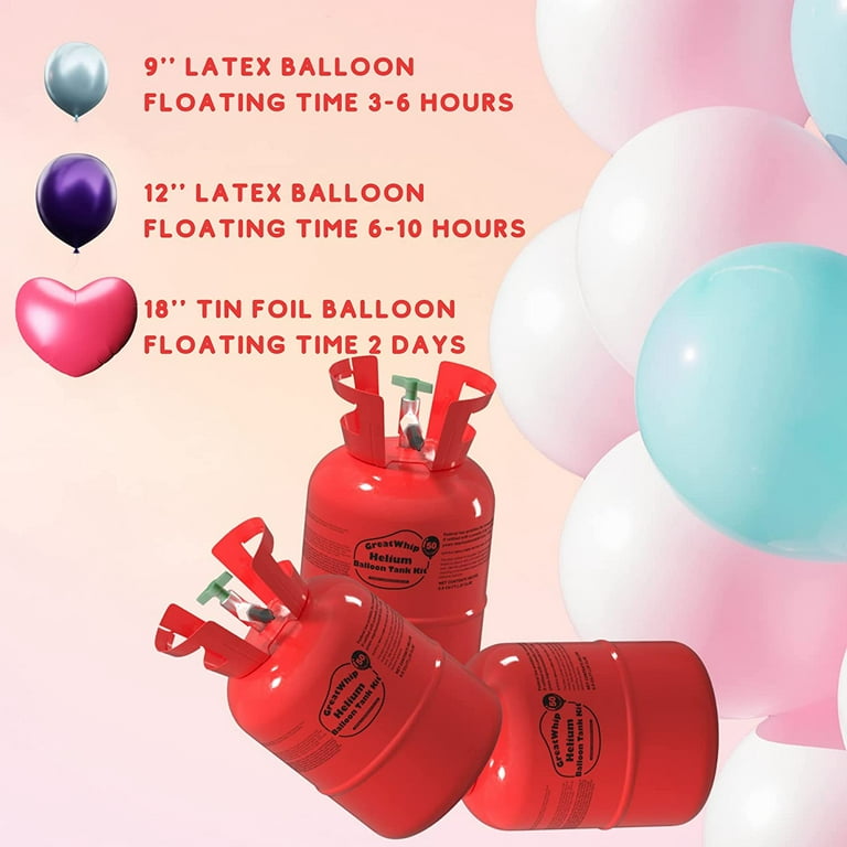 GreatWhip 13L Helium Tank up to 50 Latex Balloons Helium Tank for Balloons  at Home Helium Balloon Pump Kit Blend 