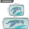 thumbnail image 5 of SKYSONIC 2PCS Sea Turtle Summer Kitchen Rug and Mat Ocean Wildlife Animals Floor Runner Rug Anti Fatigue Non Slip Comfort Mat for Doormat Laundry Room Hallway 19.7"x27.6"+19.7"x47.2", 5 of 7