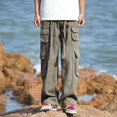 thumbnail image 2 of Pantalones de primavera y verano para hombre, pantalones cargo rectos holgados de algodón estilo coreano, estilo emo, estilo informal, ropa técnica holgada, 2 of 4