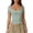 Light Green, variant on Women's Square Neck Short Sleeve Double-Layer Tops Basic Slim Fit Going Out T Shirt Pink XL