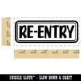 thumbnail image 2 of Re-Entry Event Club Bar Self-Inking Rubber Stamp Ink Stamper for Business Office - Yellow Ink - Small 1-1/2 Inch, 2 of 7