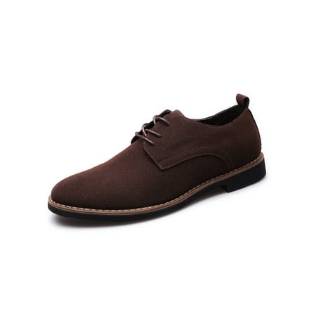 

Crocowalk Men Oxfords Comfort Casual Shoe Lace Up Dress Shoes Mens Party Lightweight Classic Brown 9.5