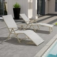 thumbnail image 5 of Crestlive Products 2PCS White Outdoor Lounge Chairs Aluminum Folding Adjustable Chaise, 5 of 8