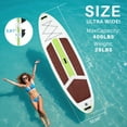 thumbnail image 2 of TINKLE WELL Inflatable Stand Up Paddle Board (SUP) Kit, Ultra-Stable Wide Design w/Non-Slip Deck & 2-in-1 Adjustable Paddle, Complete Set for Beginners/Experts, Youth & Adults, Brown, 2 of 7