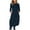 Navy, variant on Kmdttou Women's Summer Short Sleeve Casual Dresses Fashion Casual Solid Color Long Sleeve Round Dress with Pockets (Size:S-5XL)