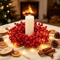 thumbnail image 5 of Christmas Wreath, Classic Festive Hanging Wreath with Realistic Artificial Pine Cones, Berries, and Olive Leaves, Made of Plastic, for Front Door, Living Room, and Garden, 5 of 5