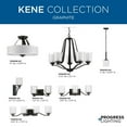 thumbnail image 4 of Progress Lighting Kene Collection 3-Light Wall Bracket Graphite with Etched Glass Shades, 4 of 6