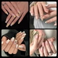 thumbnail image 6 of 206PCS Fake Nails Soft Press On Gel Nail Tips, Pre-Shaped Full Cover Nail Extension, 12 Sizes Acrylic Gelly Tips for Home DIY Manicure-Short Ballet​, 6 of 6