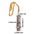 thumbnail image 3 of High Decibel Survival Whistle with Lanyard for Emergency Situations Outdoor Camping Hiking Mountaineering and Boat Safety Gear Loud Sound for Rescue and Sporting Events Silver Stainless Steel, 3 of 6
