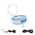 thumbnail image 2 of Desk Top Mirror Mini Fan Summer Portable USB Charging Makeup Mirror Fan New, 2 of 5