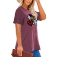 thumbnail image 4 of Anbech Women Love T-Shirts Plus Size Graphic Leopard Heart Short Sleeves Summer Tops, 4 of 4