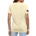 thumbnail image 5 of MEICHEN Women’s Short Sleeve 4th of July Freedom Top Cotton 250th Anniversary Usa T Shirt Short Sleeve American Flag Retro Graphic Tee, 5 of 6