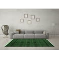 thumbnail image 3 of Ahgly Company Indoor Rectangle Abstract Emerald Green Modern Area Rugs, 2' x 5', 3 of 4