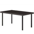 thumbnail image 1 of CoSoTower Metal Outdoor Side Table, Rectangle Patio Coffee Table with Woodgrain Tabletop for Outside Garden, Brown, 1 of 7