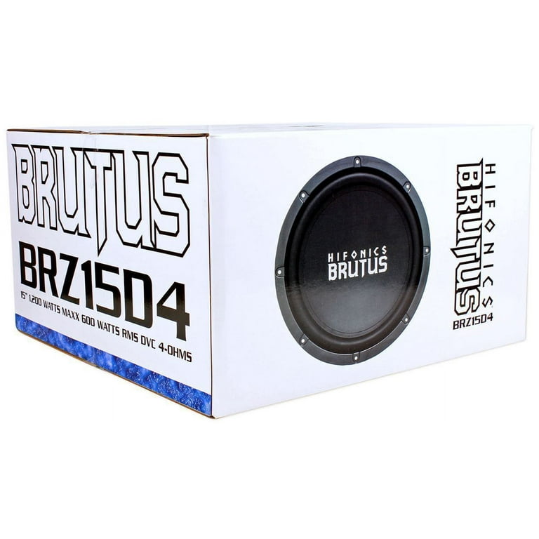 Hifonics Brutus 15 Inch Audio Power Subwoofer 1200 Watt | BRZ15D4