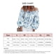 thumbnail image 4 of Blusa informal azul con hombros descubiertos y mangas acampanadas, talla XXL, blusa con mangas con volantes y estampado floral, 4 of 4
