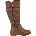 thumbnail image 2 of kozi Canada Women Waterproof Knee High Wide Calf Winter Casual Riding Boot ELEA-6 Fur Boot Side Zipper Removable Insole Brown - Order Half Size Up, 2 of 9