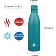 thumbnail image 2 of Biwat 25oz Insulated Stainless Steel Water Bottles Reusable Metal Travel Sports Water Bottle Keep Cold and Hot,Laguna, 2 of 4