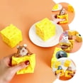 thumbnail image 3 of 3 juguetes sensoriales para apretar con forma de ratón, con forma de taza de queso y ratón, para aliviar el estrés, de colores aleatorios., 3 of 6