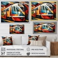 thumbnail image 4 of Designart "modern Train Cubist Expressions III" Transportation Floater Framed Canvas Print, 4 of 7