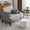 Light Grey, variant on Bezseller 41" Oversized Accent Chair with Pouf Ottoman for Living Room, Light Grey