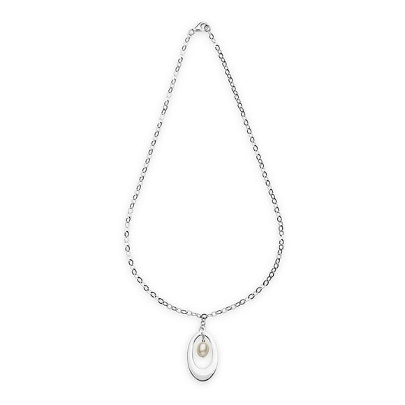 Pendentif Perle Véritable Collier en Argent
