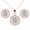 Rose Gold, variant on Cate & Chloe Ariel 18k Yellow Gold Plated Halo Jewelry Set with Simulated Diamonds Gift for Women